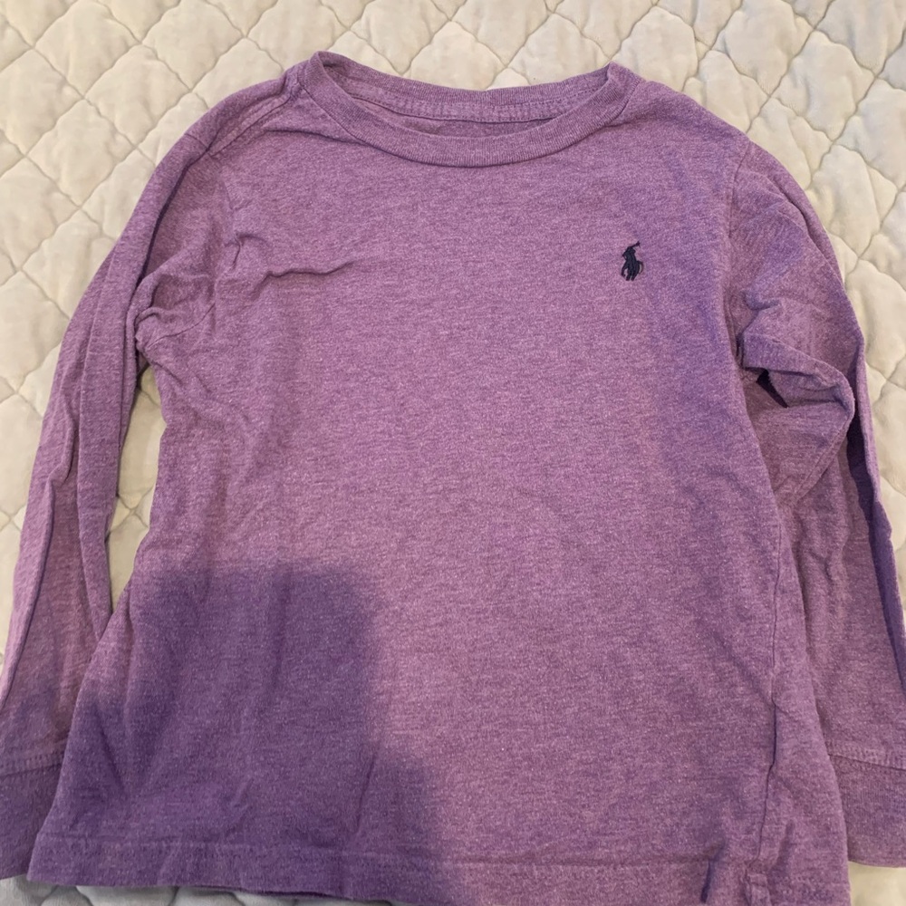 Polo Ralph Lauren Kids Purple Long Sleeve Tee